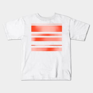 Red Watercolour Stripes Kids T-Shirt